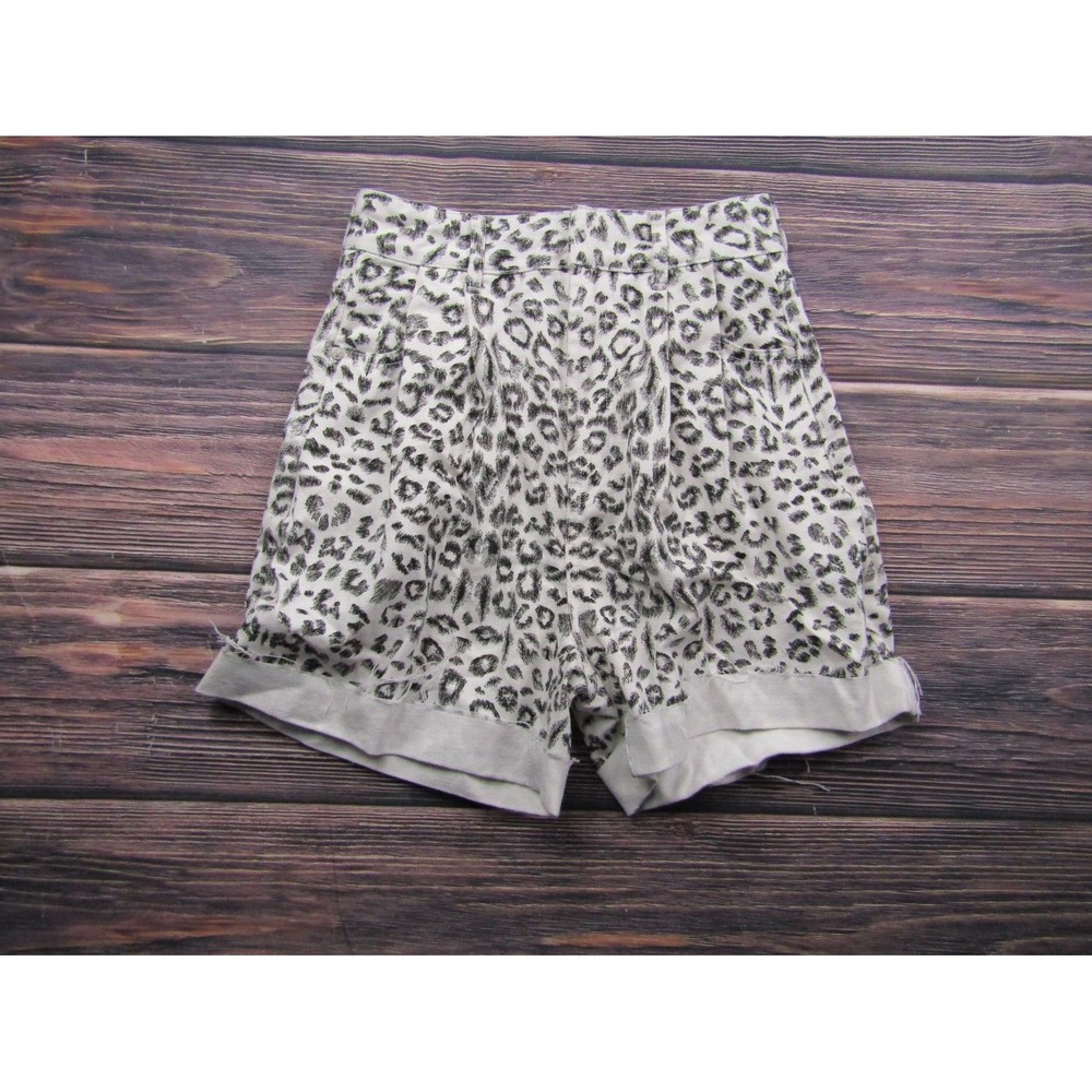 Free People Womens XS/Small Dogtown Cut Off Shorts Leopard Print High Waisted